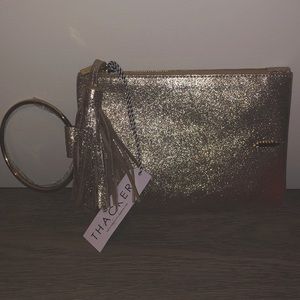 NWT Thacker “Nolita” Clutch in “vintage gold”